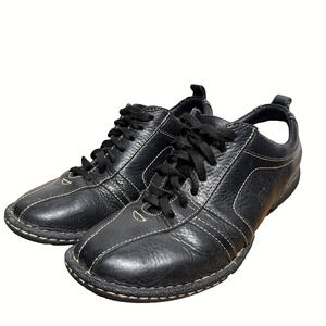 Born Bicycle Toe Oxford Sneakers Mens 9.5 EU 43 Black Leather Lace Up Classics